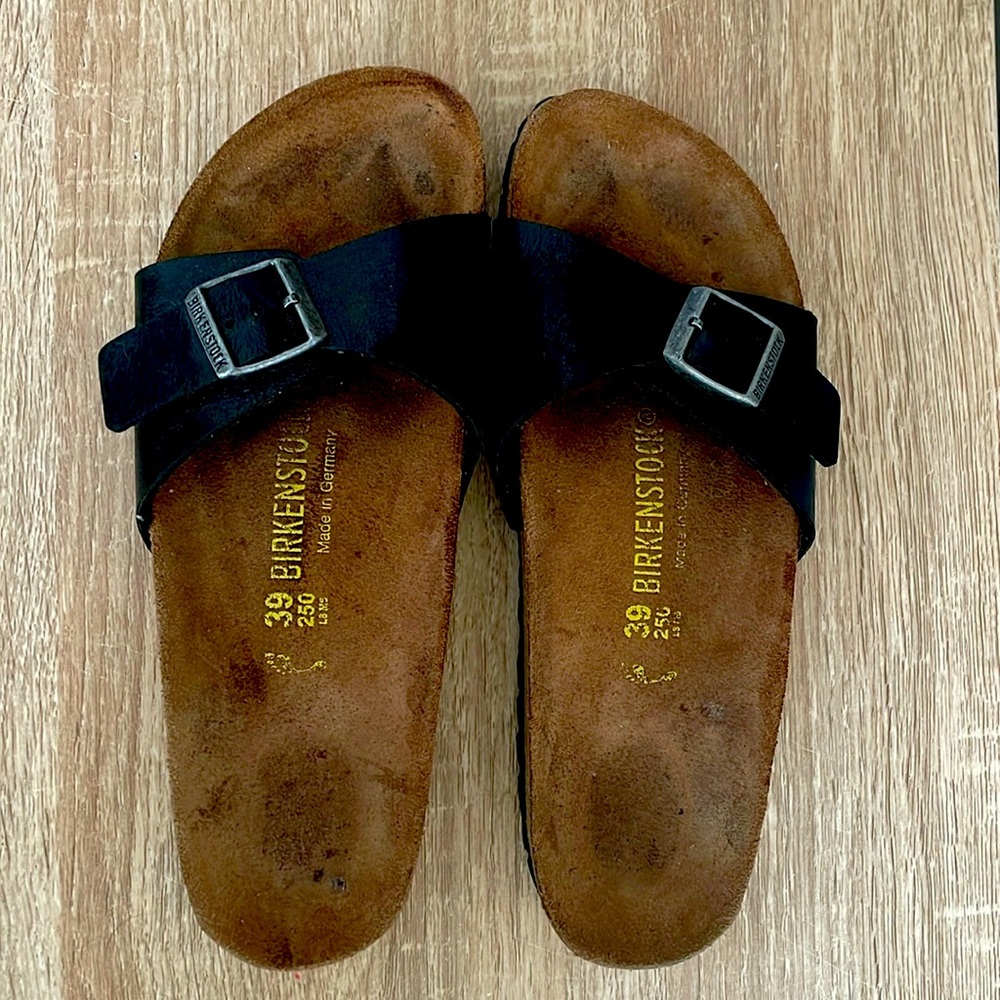 Birkenstock Black Single Strap Sandals
